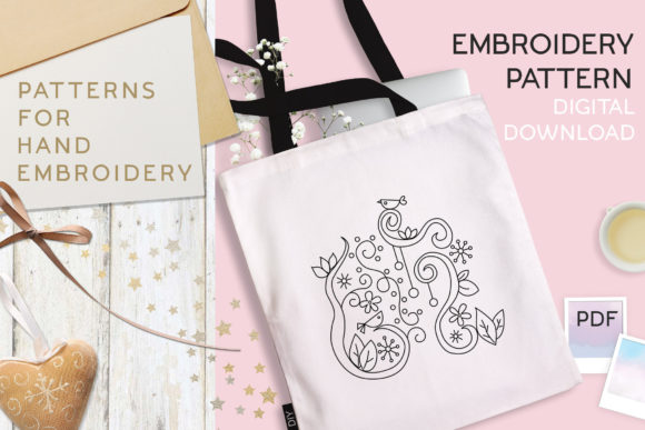 DIY Embroidery Birds Branches - Download Now