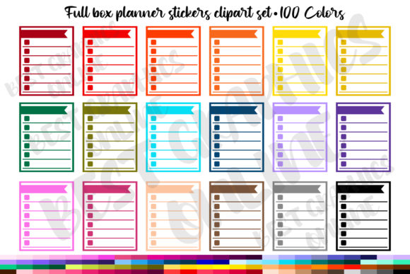 Flag Full Box Printable Planner Stickers - Download Now
