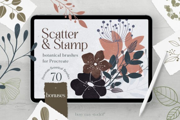 Botanical Procreate Stamp Brushes - Download Now