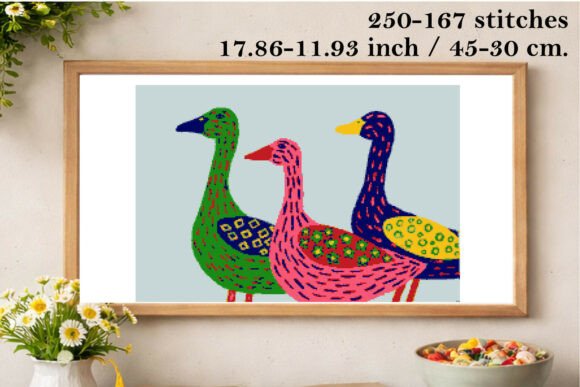 Cross Stitch Goose Embroidery Pattern Di - Download Now