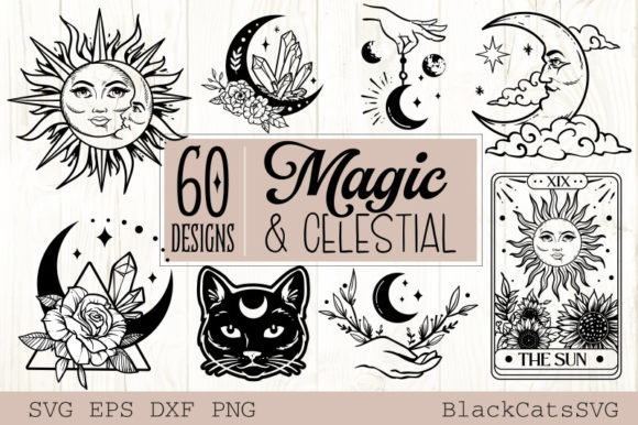 Magic and Celestial SVG Bundle 60 Design - Download Now