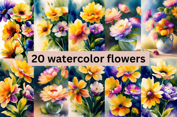 #2 Watercolor Flower Bundle - Download Now
