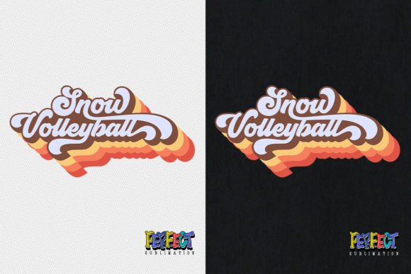 Snow Volleyball Retro Groovy Sublimation - Download Now