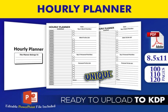 Hourly Planner | KDP Interior Template - Download Now