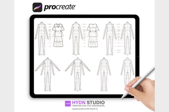 Fashion Flat Body Procreate Stamp Brushes - Download Now