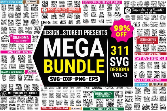 The Mega SVG Bundle - Download Now